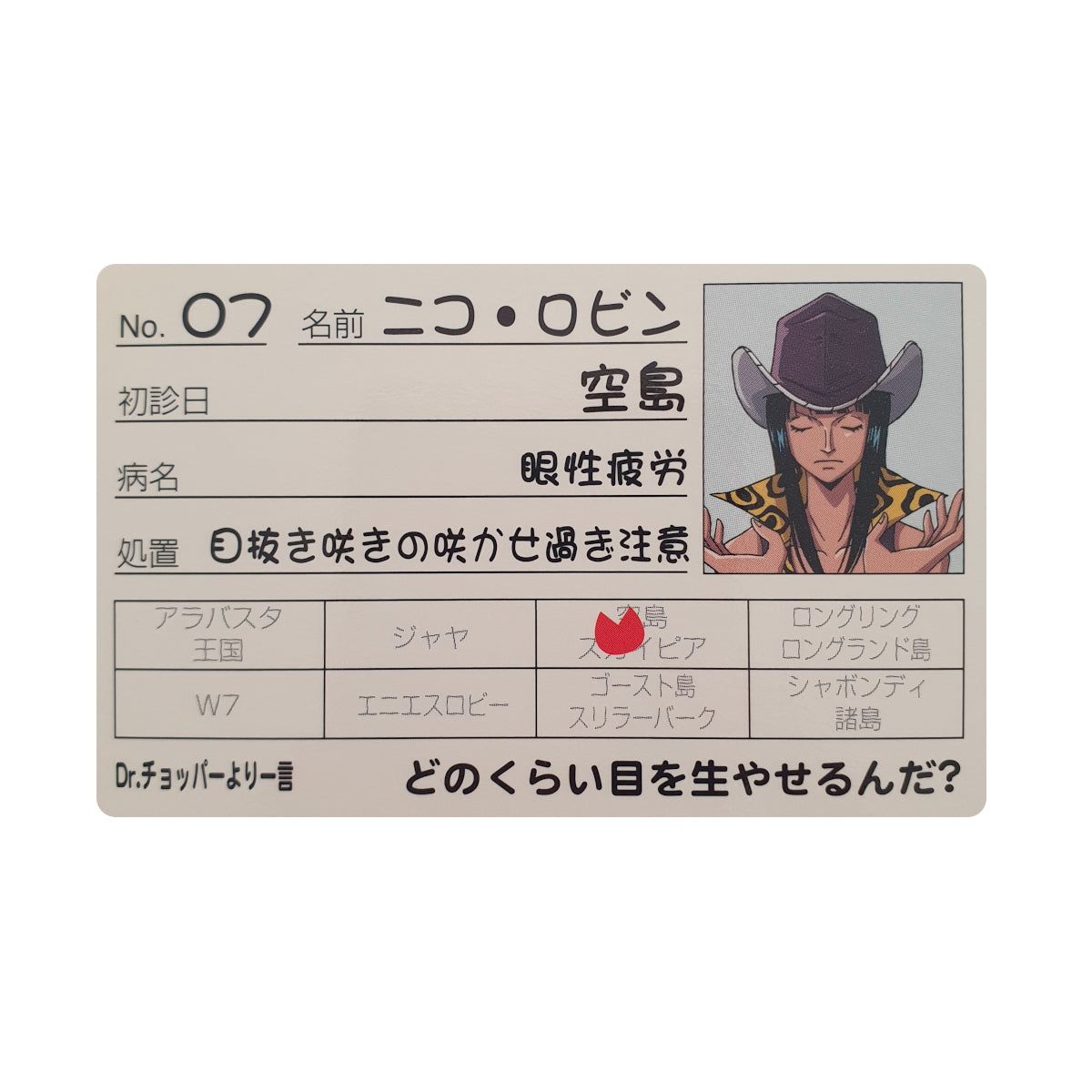 One Piece - Edition Carte Médicale